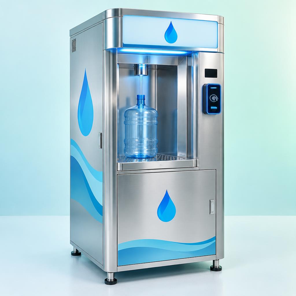 Modern stainless-steel Water ATM machine